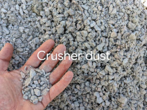 Crusher dust rock dust for gravel landscaping delivery service Lower Mainland