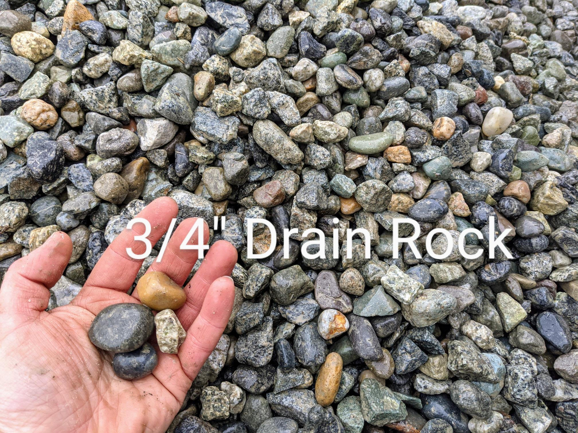 3/4 inch drainage gravel for gravel landscaping delivery service Lower Mainland