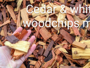 Cedar & White Mix Wood Chips delivered to home in Surrey