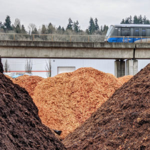 Wood chips and bark mulch delivery in Lower Mainland